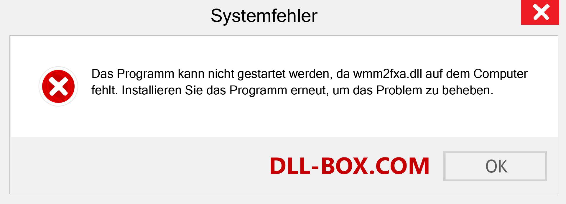 wmm2fxa.dll-Datei fehlt?. Download für Windows 7, 8, 10 - Fix wmm2fxa dll Missing Error unter Windows, Fotos, Bildern